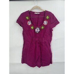 Boden Fuchsia Tunic with Colorful Embroidery